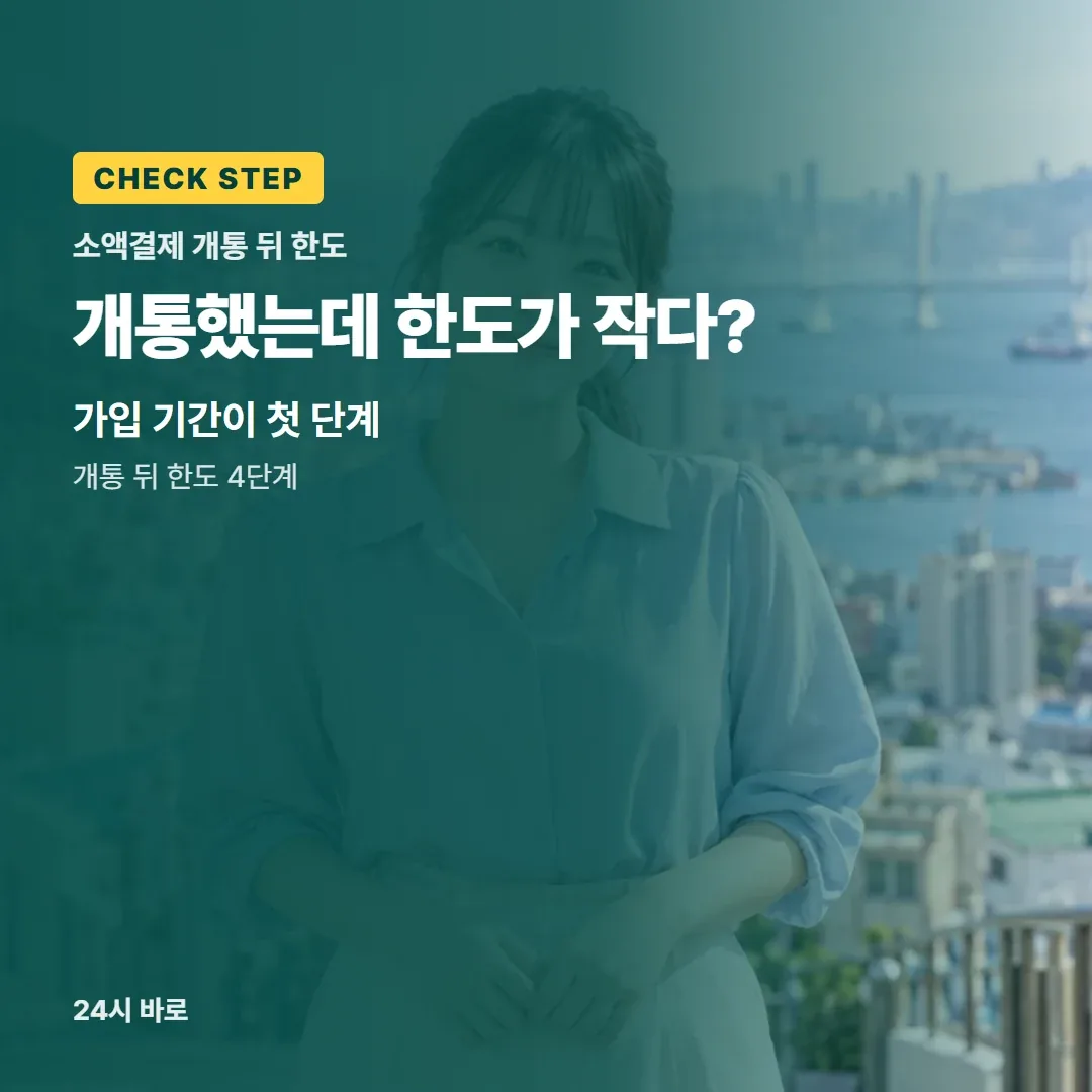 개통했는데 한도가 작다?|가입 기간이 첫 단계|개통 뒤 한도 4단계