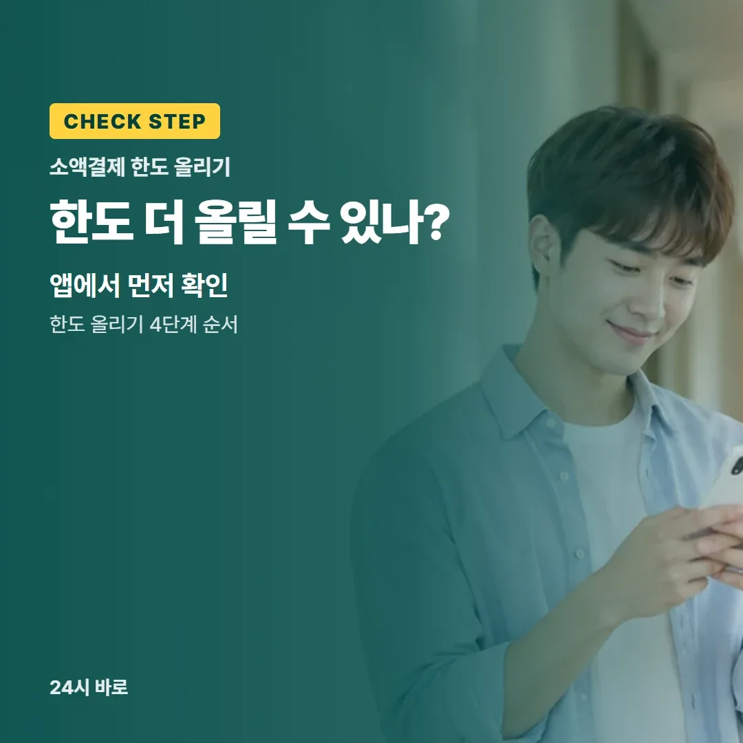 한도 더 올릴 수 있나?|앱에서 먼저 확인|한도 올리기 4단계 순서